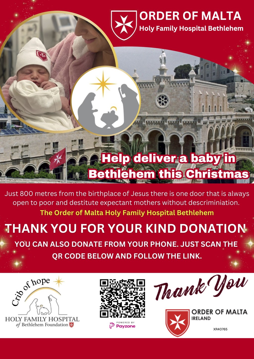 Help Deliver a Baby in Bethlehem this Christmas – Order of Malta, Holy Family Hospital,&nbsp;Bethlehem