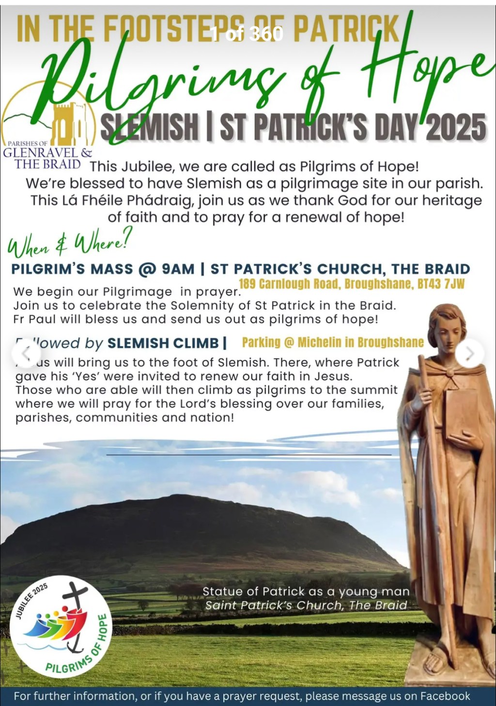 Pilgrims of Hope – Slemish, St Patrick’s Day 2025