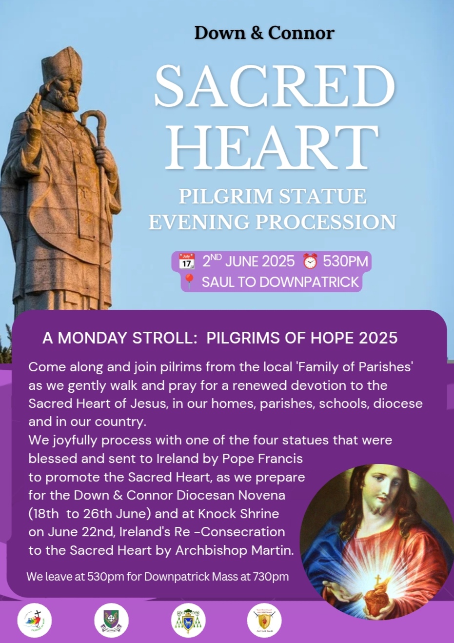Sacred Heart Pilgrim Statue Evening&nbsp;Procession