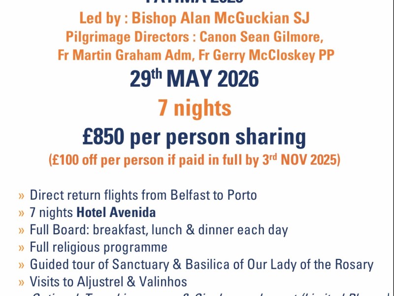 Down & Connor Diocesan Pilgrimage to Fátima&nbsp;2026