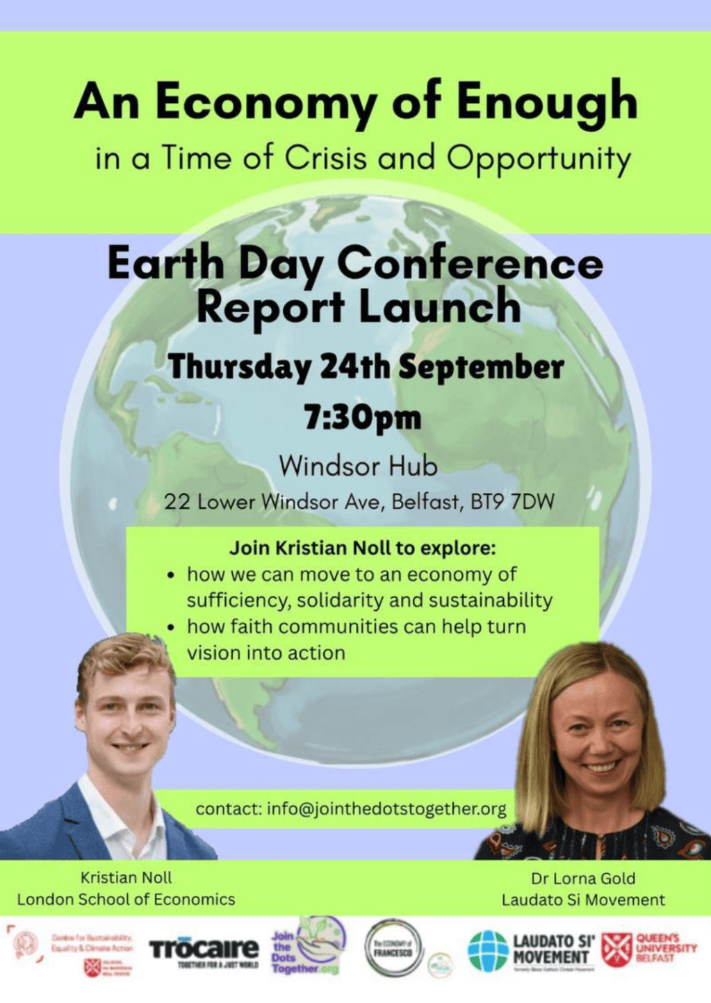 Earth Day Conference Report Launch: An Economy of Enough in a Time of Crisis and Opportunity