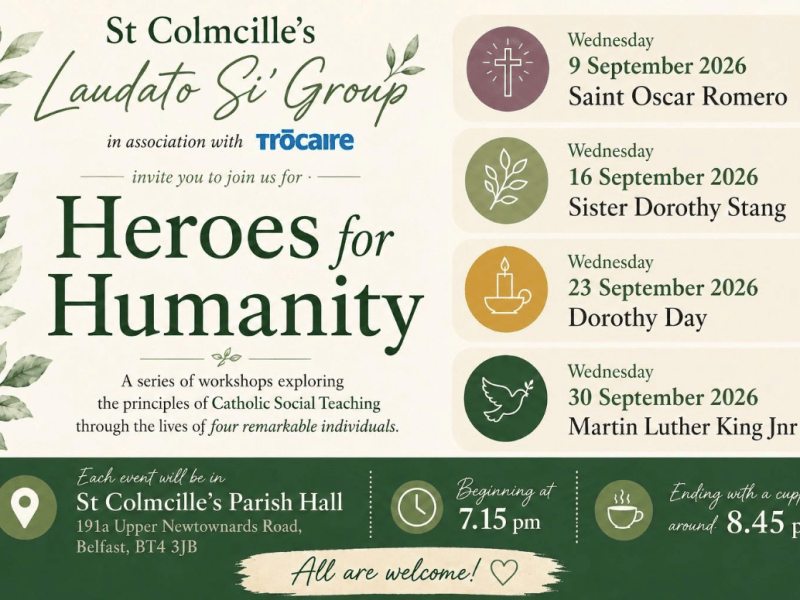 St Colmcille’s Laudato Si’ Group: Heroes for Humanity&nbsp;Workshops